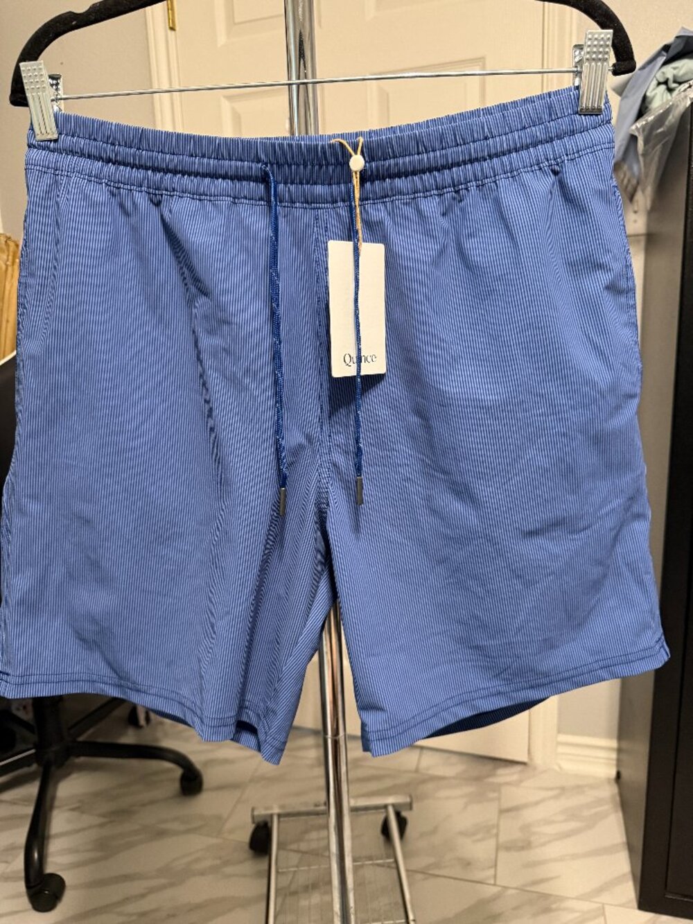 Quince Italian Swim Trucks Navy Tonal Stripe - M - Picture 3 of 7